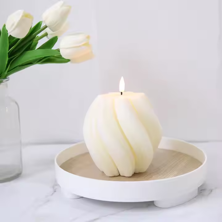 SPİRAL 3D LED MUM BEYAZ