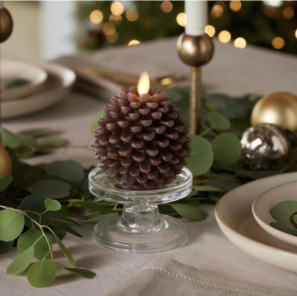 KAHVERENGİ KOZALAK 3D LED MUM